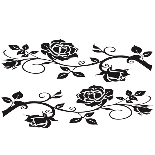2 PCS/Set D-545 Rose Pattern Car Modified Decorative Sticker, D-545