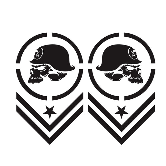 2 PCS/Set D-739 Skull Pattern Car Modified Decorative Sticker, D-739