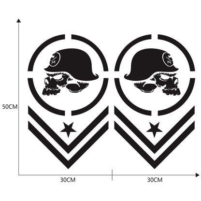 2 PCS/Set D-739 Skull Pattern Car Modified Decorative Sticker, D-739