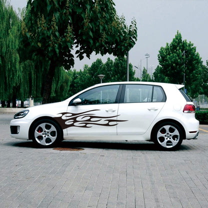 2 PCS/Set D-751 Flame Pattern Car Modified Decorative Sticker, D-751