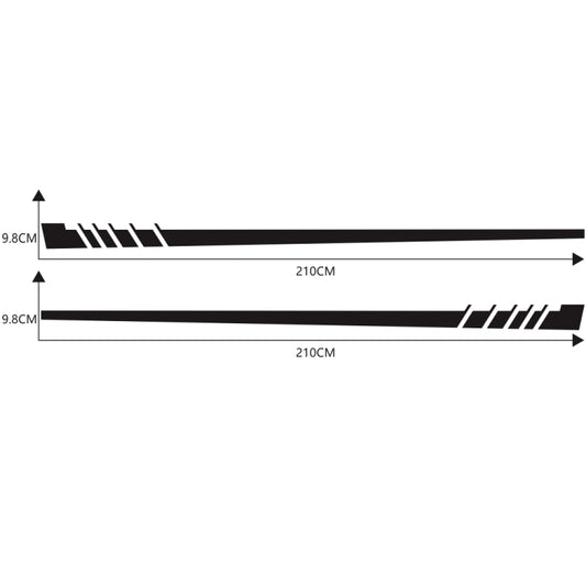 2 PCS/Set D-854 Stripe Pattern Car Modified Decorative Sticker, D-854