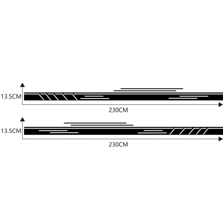 2 PCS/Set D-932 Stripe Pattern Car Modified Decorative Sticker, D-932