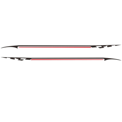 2 PCS/Set D-934 Waistline Pattern Car Modified Decorative Sticker