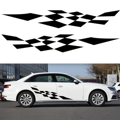 2 PCS/Set D-943 Checkered Flag Pattern Car Modified Decorative Sticker, D-943
