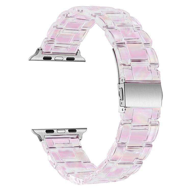 Bracelet de montre translucide à trois billes pour Apple Watch Series, 7 45mm / 6&SE&5&4 44mm / 3&2&1 42mm, 7 41mm / 6&SE&5&4 40mm / 3&2&1 38mm