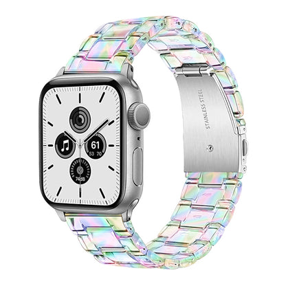 Bracelet de montre translucide à trois billes pour Apple Watch Series, 7 45mm / 6&SE&5&4 44mm / 3&2&1 42mm, 7 41mm / 6&SE&5&4 40mm / 3&2&1 38mm