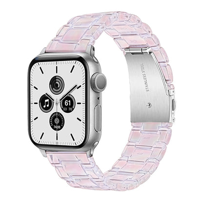 Bracelet de montre translucide à trois billes pour Apple Watch Series, 7 45mm / 6&SE&5&4 44mm / 3&2&1 42mm, 7 41mm / 6&SE&5&4 40mm / 3&2&1 38mm