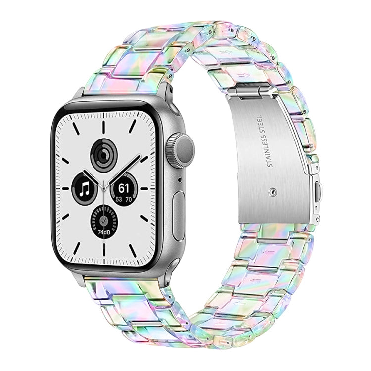 Bracelet de montre translucide à trois billes pour Apple Watch Series, 7 45mm / 6&SE&5&4 44mm / 3&2&1 42mm, 7 41mm / 6&SE&5&4 40mm / 3&2&1 38mm