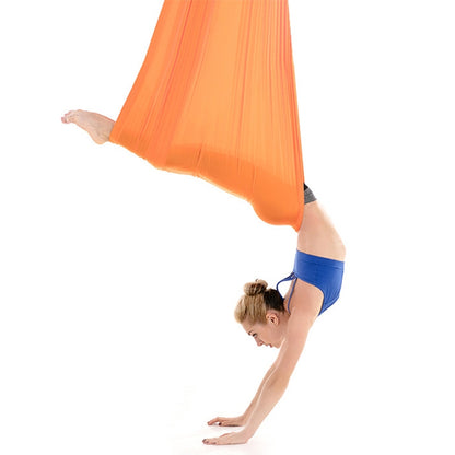 Hamac de yoga aérien sans nœud anti-gravité pour l'intérieur avec boucle / sangle d'extension, taille : 400x280cm