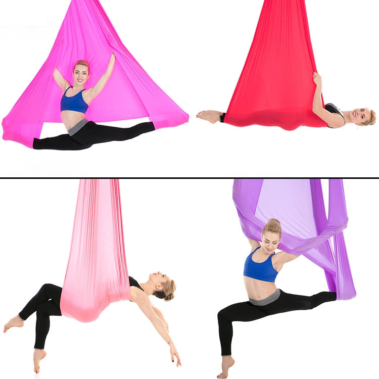 Hamac de yoga aérien sans nœud anti-gravité pour l'intérieur avec boucle / sangle d'extension, taille : 400x280cm