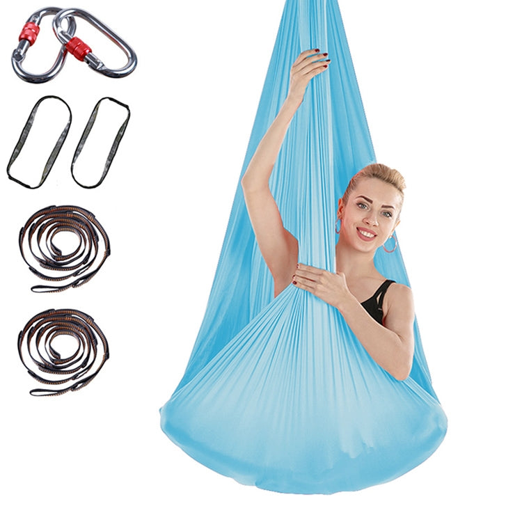 Hamac de yoga aérien sans nœud anti-gravité pour l'intérieur avec boucle / sangle d'extension, taille : 400x280cm