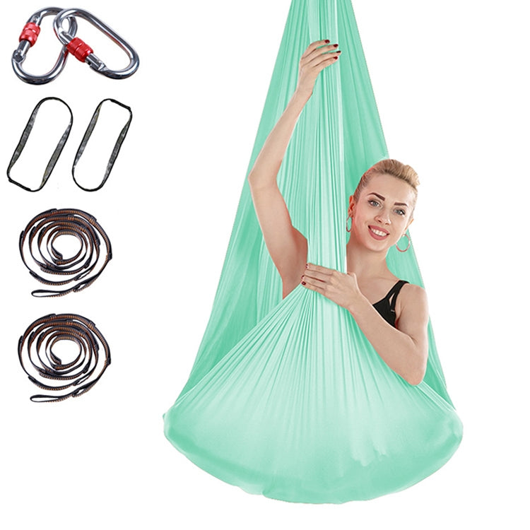 Hamac de yoga aérien sans nœud anti-gravité pour l'intérieur avec boucle / sangle d'extension, taille : 400x280cm