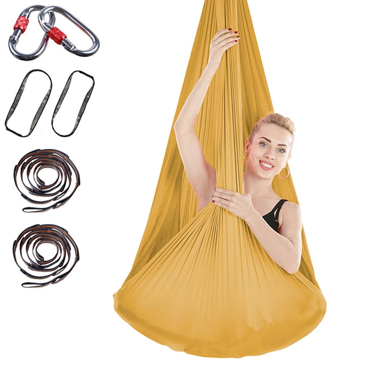 Hamac de yoga aérien sans nœud anti-gravité pour l'intérieur avec boucle / sangle d'extension, taille : 400x280cm