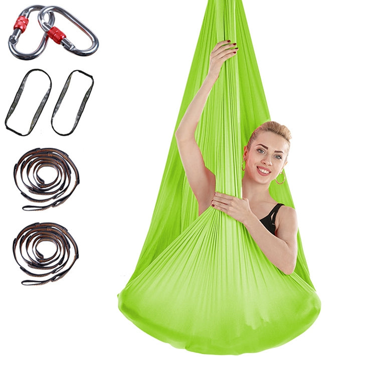 Hamac de yoga aérien sans nœud anti-gravité pour l'intérieur avec boucle / sangle d'extension, taille : 400x280cm