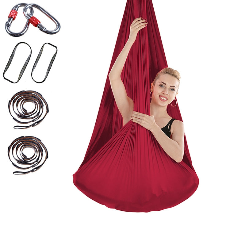 Hamac de yoga aérien sans nœud anti-gravité pour l'intérieur avec boucle / sangle d'extension, taille : 400x280cm