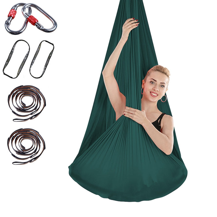 Hamac de yoga aérien sans nœud anti-gravité pour l'intérieur avec boucle / sangle d'extension, taille : 400x280cm