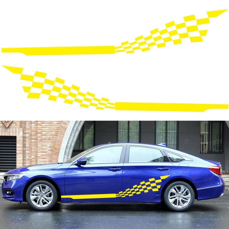 2 PCS/Set D-944 Striped Plaid Pattern Car Modified Decorative Sticker, D-944