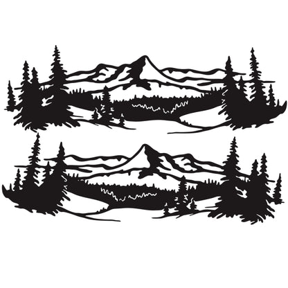 2 PCS/Set D-957 Mountains Pattern Car Modified Decorative Sticker, D-957