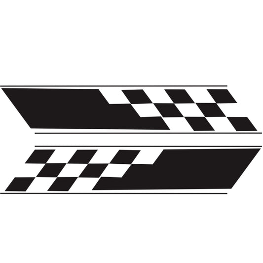 2 PCS/Set D-962 Checkered Flag Pattern Car Modified Decorative Sticker, D-962