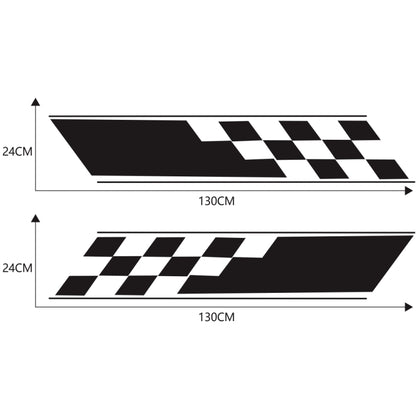 2 PCS/Set D-962 Checkered Flag Pattern Car Modified Decorative Sticker, D-962