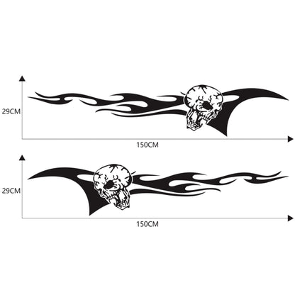 2 PCS/Set D-964 Skull Flame Pattern Car Modified Decorative Sticker, D-964