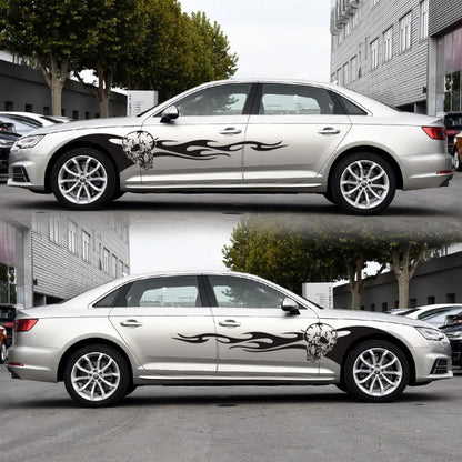 2 PCS/Set D-964 Skull Flame Pattern Car Modified Decorative Sticker, D-964