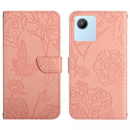 HT03 Skin Feel Butterfly Embossed Flip Leather Phone Case, For OPPO Realme C30, For OPPO Reno7 A, For Samsung Galaxy M13