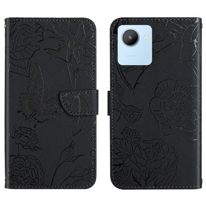 HT03 Skin Feel Butterfly Embossed Flip Leather Phone Case, For OPPO Realme C30, For OPPO Reno7 A, For Samsung Galaxy M13