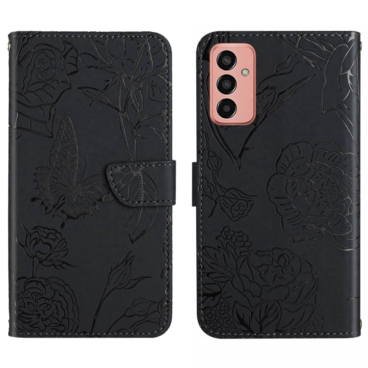 HT03 Skin Feel Butterfly Embossed Flip Leather Phone Case, For OPPO Realme C30, For OPPO Reno7 A, For Samsung Galaxy M13