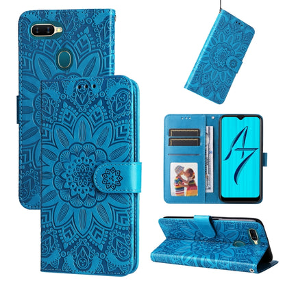 Embossed Sunflower Leather Phone Case, For OPPO A7 / A5s, For OPPO A9 / A5 2020, For OPPO A15 / A16K / A16e, For OPPO A52 / A72 / A92, For OPPO A53 / A53s / A33 / A32, For OPPO A54 4G / A16 / A16s / A55 4G, For OPPO A57 5G / Realme V23                 ...