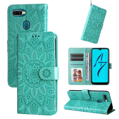 Embossed Sunflower Leather Phone Case, For OPPO A7 / A5s, For OPPO A9 / A5 2020, For OPPO A15 / A16K / A16e, For OPPO A52 / A72 / A92, For OPPO A53 / A53s / A33 / A32, For OPPO A54 4G / A16 / A16s / A55 4G, For OPPO A57 5G / Realme V23                 ...