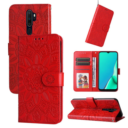 Embossed Sunflower Leather Phone Case, For OPPO A7 / A5s, For OPPO A9 / A5 2020, For OPPO A15 / A16K / A16e, For OPPO A52 / A72 / A92, For OPPO A53 / A53s / A33 / A32, For OPPO A54 4G / A16 / A16s / A55 4G, For OPPO A57 5G / Realme V23                 ...