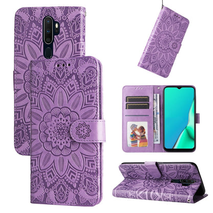 Embossed Sunflower Leather Phone Case, For OPPO A7 / A5s, For OPPO A9 / A5 2020, For OPPO A15 / A16K / A16e, For OPPO A52 / A72 / A92, For OPPO A53 / A53s / A33 / A32, For OPPO A54 4G / A16 / A16s / A55 4G, For OPPO A57 5G / Realme V23                 ...