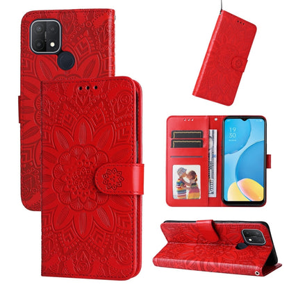 Embossed Sunflower Leather Phone Case, For OPPO A7 / A5s, For OPPO A9 / A5 2020, For OPPO A15 / A16K / A16e, For OPPO A52 / A72 / A92, For OPPO A53 / A53s / A33 / A32, For OPPO A54 4G / A16 / A16s / A55 4G, For OPPO A57 5G / Realme V23                 ...