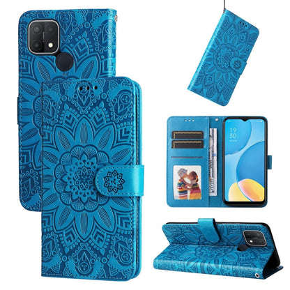 Embossed Sunflower Leather Phone Case, For OPPO A7 / A5s, For OPPO A9 / A5 2020, For OPPO A15 / A16K / A16e, For OPPO A52 / A72 / A92, For OPPO A53 / A53s / A33 / A32, For OPPO A54 4G / A16 / A16s / A55 4G, For OPPO A57 5G / Realme V23                 ...