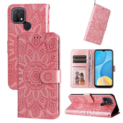 Embossed Sunflower Leather Phone Case, For OPPO A7 / A5s, For OPPO A9 / A5 2020, For OPPO A15 / A16K / A16e, For OPPO A52 / A72 / A92, For OPPO A53 / A53s / A33 / A32, For OPPO A54 4G / A16 / A16s / A55 4G, For OPPO A57 5G / Realme V23                 ...