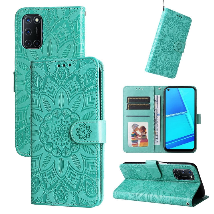 Embossed Sunflower Leather Phone Case, For OPPO A7 / A5s, For OPPO A9 / A5 2020, For OPPO A15 / A16K / A16e, For OPPO A52 / A72 / A92, For OPPO A53 / A53s / A33 / A32, For OPPO A54 4G / A16 / A16s / A55 4G, For OPPO A57 5G / Realme V23                 ...