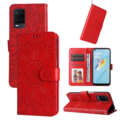 Embossed Sunflower Leather Phone Case, For OPPO A7 / A5s, For OPPO A9 / A5 2020, For OPPO A15 / A16K / A16e, For OPPO A52 / A72 / A92, For OPPO A53 / A53s / A33 / A32, For OPPO A54 4G / A16 / A16s / A55 4G, For OPPO A57 5G / Realme V23                 ...