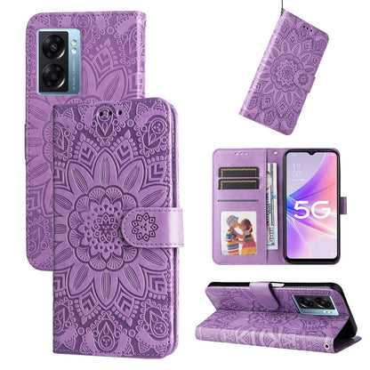 Embossed Sunflower Leather Phone Case, For OPPO A7 / A5s, For OPPO A9 / A5 2020, For OPPO A15 / A16K / A16e, For OPPO A52 / A72 / A92, For OPPO A53 / A53s / A33 / A32, For OPPO A54 4G / A16 / A16s / A55 4G, For OPPO A57 5G / Realme V23                 ...
