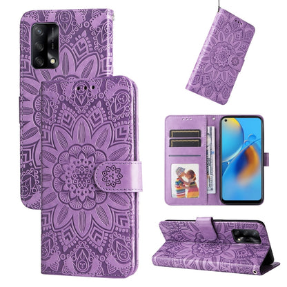 Embossed Sunflower Leather Phone Case, For OPPO A7 / A5s, For OPPO A9 / A5 2020, For OPPO A15 / A16K / A16e, For OPPO A52 / A72 / A92, For OPPO A53 / A53s / A33 / A32, For OPPO A54 4G / A16 / A16s / A55 4G, For OPPO A57 5G / Realme V23                 ...