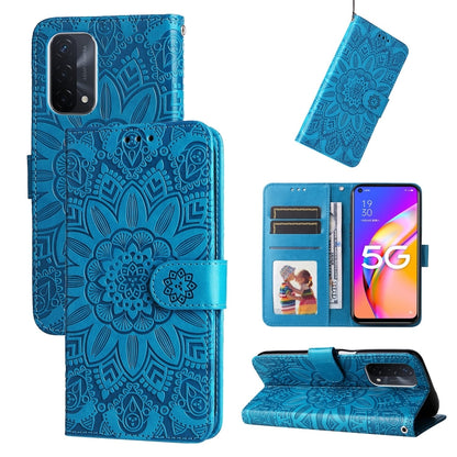 Embossed Sunflower Leather Phone Case, For OPPO A7 / A5s, For OPPO A9 / A5 2020, For OPPO A15 / A16K / A16e, For OPPO A52 / A72 / A92, For OPPO A53 / A53s / A33 / A32, For OPPO A54 4G / A16 / A16s / A55 4G, For OPPO A57 5G / Realme V23                 ...