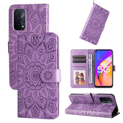 Embossed Sunflower Leather Phone Case, For OPPO A7 / A5s, For OPPO A9 / A5 2020, For OPPO A15 / A16K / A16e, For OPPO A52 / A72 / A92, For OPPO A53 / A53s / A33 / A32, For OPPO A54 4G / A16 / A16s / A55 4G, For OPPO A57 5G / Realme V23                 ...