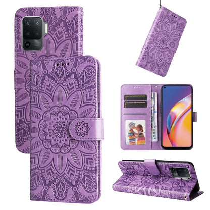 Embossed Sunflower Leather Phone Case, For OPPO A7 / A5s, For OPPO A9 / A5 2020, For OPPO A15 / A16K / A16e, For OPPO A52 / A72 / A92, For OPPO A53 / A53s / A33 / A32, For OPPO A54 4G / A16 / A16s / A55 4G, For OPPO A57 5G / Realme V23                 ...