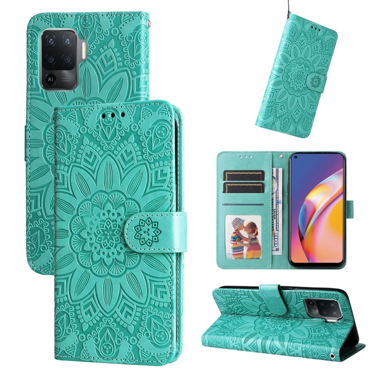 Embossed Sunflower Leather Phone Case, For OPPO A7 / A5s, For OPPO A9 / A5 2020, For OPPO A15 / A16K / A16e, For OPPO A52 / A72 / A92, For OPPO A53 / A53s / A33 / A32, For OPPO A54 4G / A16 / A16s / A55 4G, For OPPO A57 5G / Realme V23                 ...