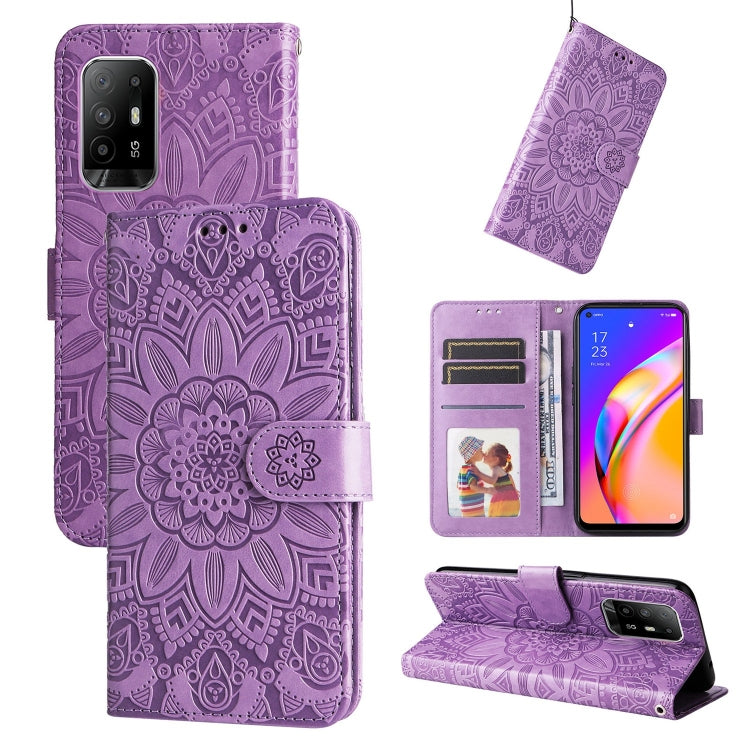 Embossed Sunflower Leather Phone Case, For OPPO A7 / A5s, For OPPO A9 / A5 2020, For OPPO A15 / A16K / A16e, For OPPO A52 / A72 / A92, For OPPO A53 / A53s / A33 / A32, For OPPO A54 4G / A16 / A16s / A55 4G, For OPPO A57 5G / Realme V23                 ...
