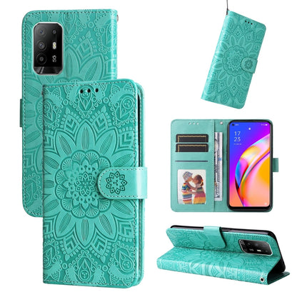 Embossed Sunflower Leather Phone Case, For OPPO A7 / A5s, For OPPO A9 / A5 2020, For OPPO A15 / A16K / A16e, For OPPO A52 / A72 / A92, For OPPO A53 / A53s / A33 / A32, For OPPO A54 4G / A16 / A16s / A55 4G, For OPPO A57 5G / Realme V23                 ...