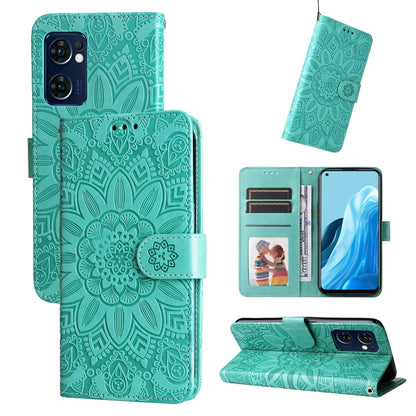 Embossed Sunflower Leather Phone Case, For OPPO A7 / A5s, For OPPO A9 / A5 2020, For OPPO A15 / A16K / A16e, For OPPO A52 / A72 / A92, For OPPO A53 / A53s / A33 / A32, For OPPO A54 4G / A16 / A16s / A55 4G, For OPPO A57 5G / Realme V23                 ...