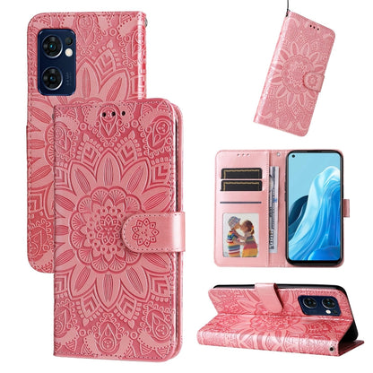 Embossed Sunflower Leather Phone Case, For OPPO A7 / A5s, For OPPO A9 / A5 2020, For OPPO A15 / A16K / A16e, For OPPO A52 / A72 / A92, For OPPO A53 / A53s / A33 / A32, For OPPO A54 4G / A16 / A16s / A55 4G, For OPPO A57 5G / Realme V23                 ...