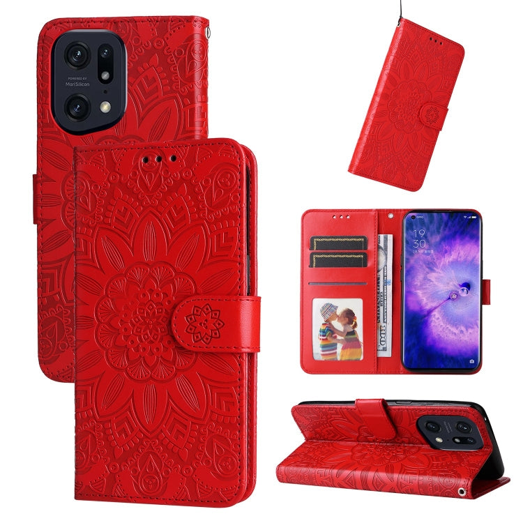 Embossed Sunflower Leather Phone Case, For OPPO A7 / A5s, For OPPO A9 / A5 2020, For OPPO A15 / A16K / A16e, For OPPO A52 / A72 / A92, For OPPO A53 / A53s / A33 / A32, For OPPO A54 4G / A16 / A16s / A55 4G, For OPPO A57 5G / Realme V23                 ...