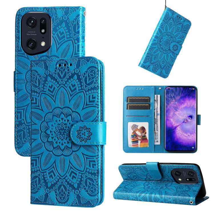Embossed Sunflower Leather Phone Case, For OPPO A7 / A5s, For OPPO A9 / A5 2020, For OPPO A15 / A16K / A16e, For OPPO A52 / A72 / A92, For OPPO A53 / A53s / A33 / A32, For OPPO A54 4G / A16 / A16s / A55 4G, For OPPO A57 5G / Realme V23                 ...